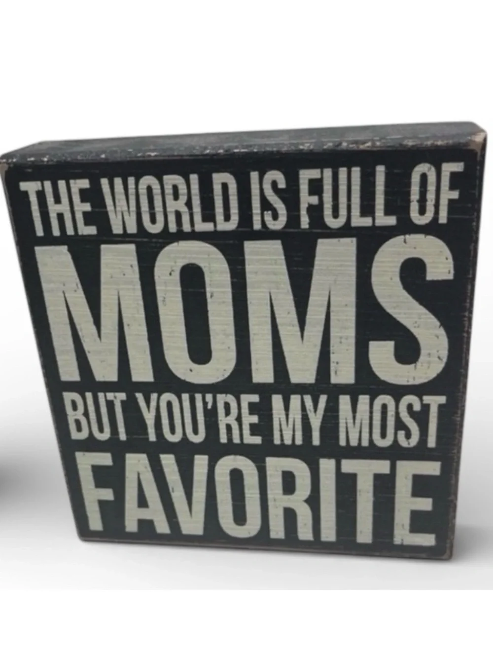 Quill To Paper Favorite Mom Wood Block Sign Farmhouse Shelf Sitter Rustic Decor